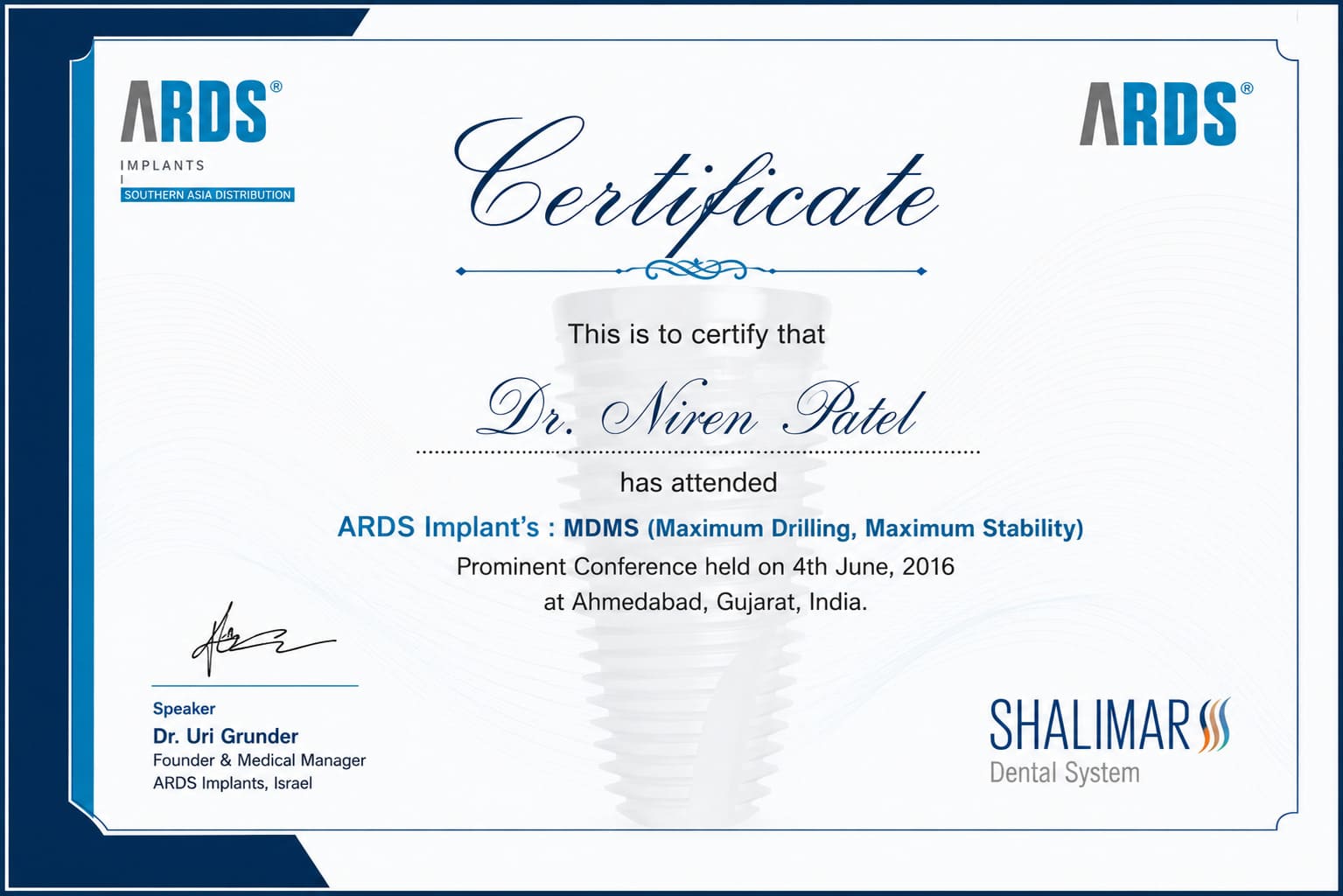 Professional Dental Certificate
